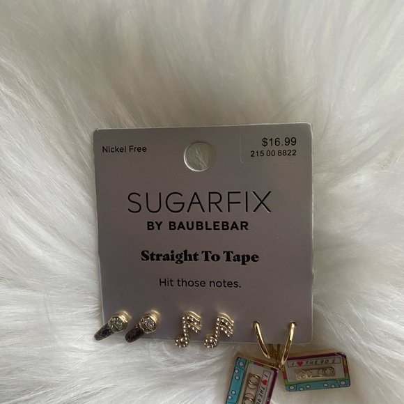 NEW SUGARFIX by baublebar “straight to tape” studded earrings set - Picture 7 of 8